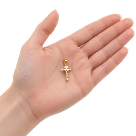 Zlatý prívesok - krížik s Ježišom | Argento.sk