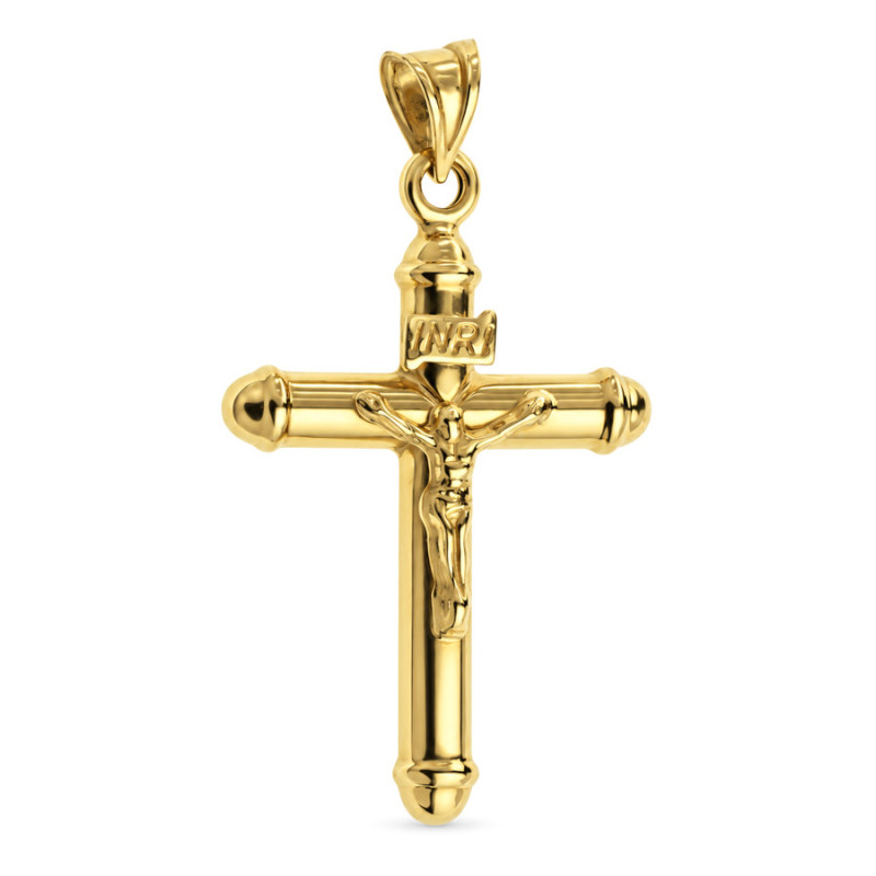 Zlatý prívesok - krížik s Ježišom | Argento.sk