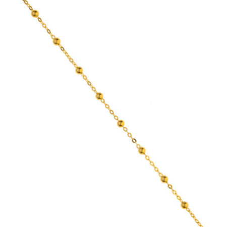 Zlatý náramok ruženec 17 až 19 cm