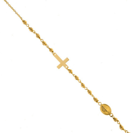 Zlatý náramok ruženec 18 až 20 cm
