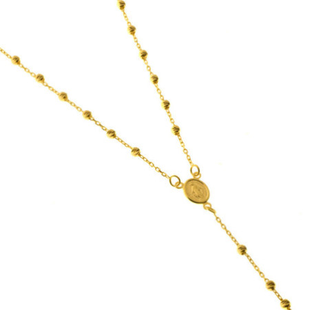 Zlatý náhrdelník ruženec 60 cm