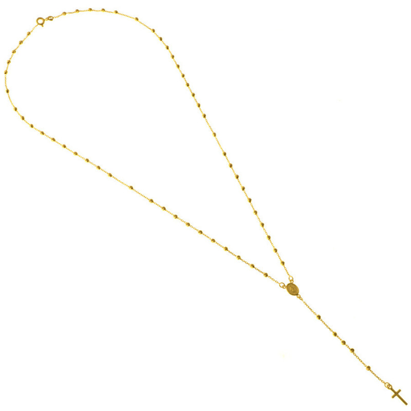 Zlatý náhrdelník ruženec 55 cm