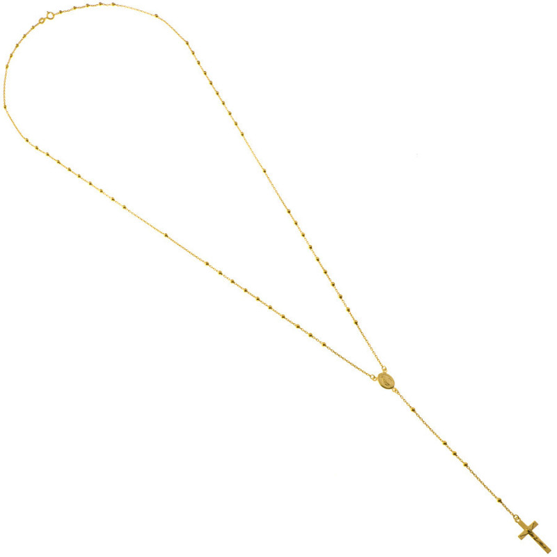 Zlatý náhrdelník ruženec 60cm