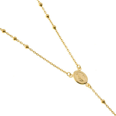 Zlatý náhrdelník ruženec 60cm