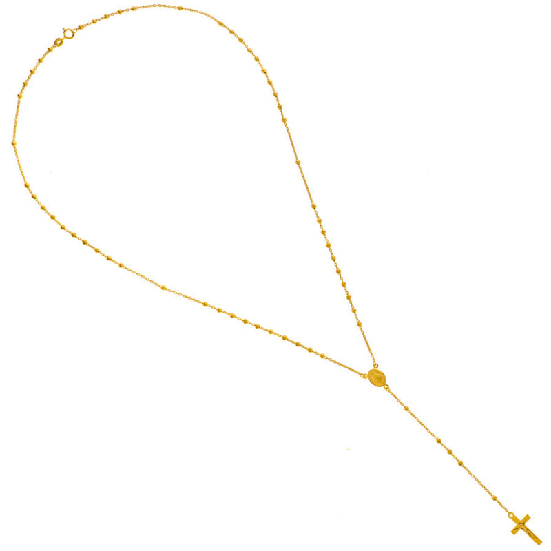 Zlatý náhrdelník ruženec 45 cm