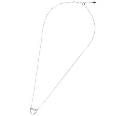 Strieborný náhrdelník srdiečko 42 až 45 cm