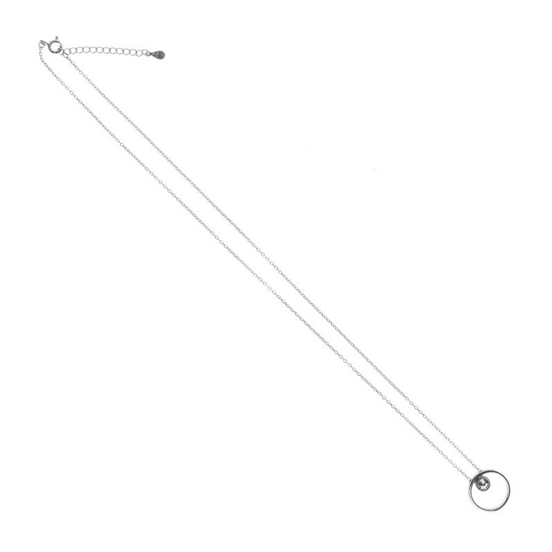 Strieborný náhrdelník so zirkónom 43 až 46 cm