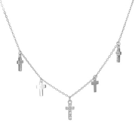 Strieborný náhrdelník krížik 43 až 46cm