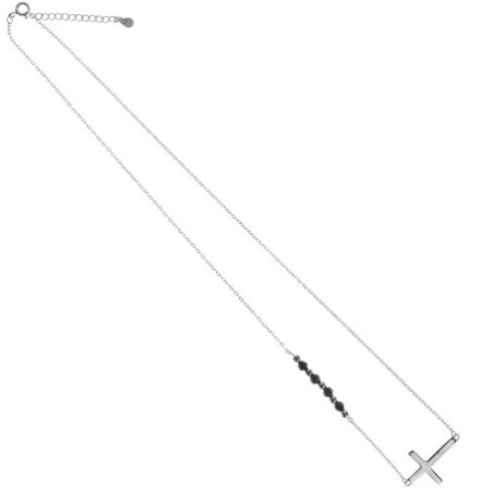 Strieborný náhrdelník s krížikom 43 až 46 cm