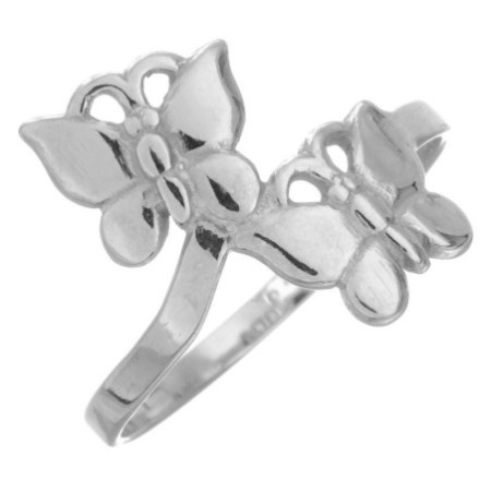 Strieborný prsteň motýle Rhodiovaný