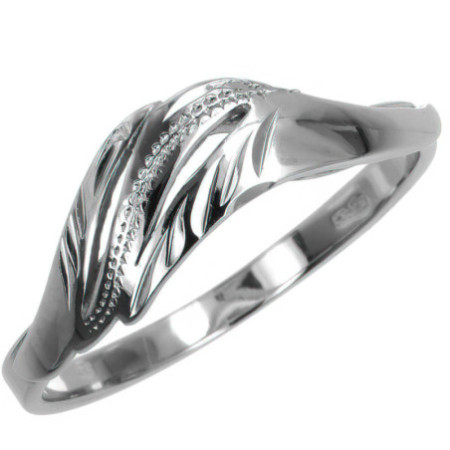 Strieborný prsteň s gravírom