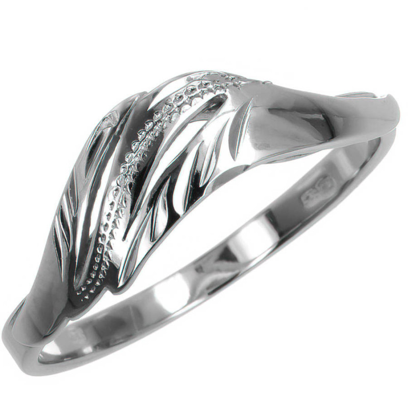 Strieborný prsteň s gravírom