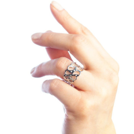 Strieborný prsteň zirkónový