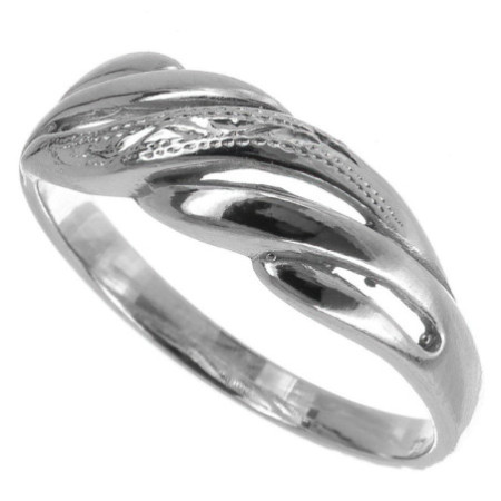 Strieborný prsteň s gravírom
