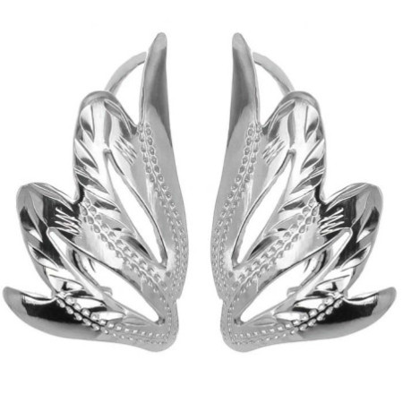 Strieborné náušnice s gravírom