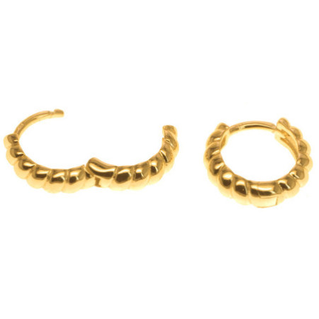 Strieborné pozlátené náušnice krúžky 13 mm