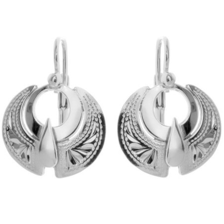 Strieborné náušnice s gravírom