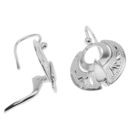 Strieborné náušnice s gravírom
