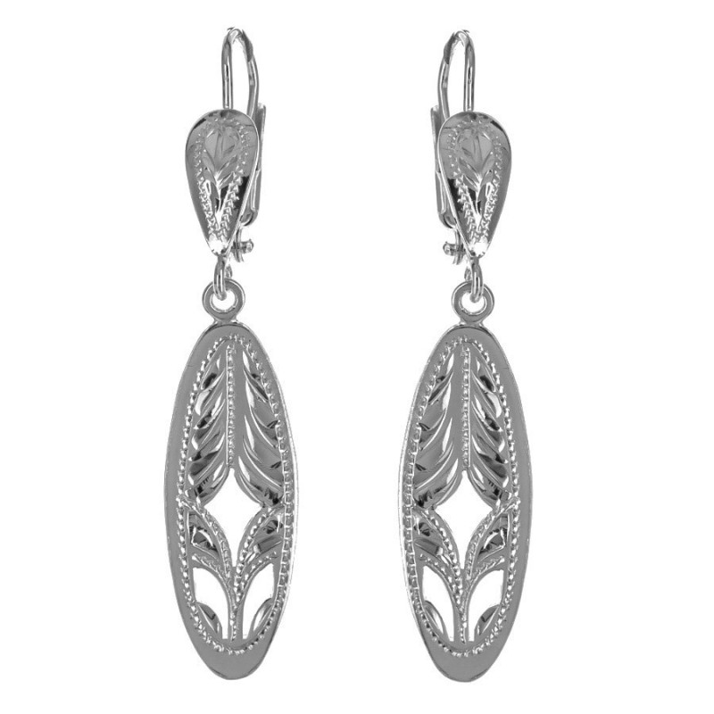 Strieborné náušnice s gravírom