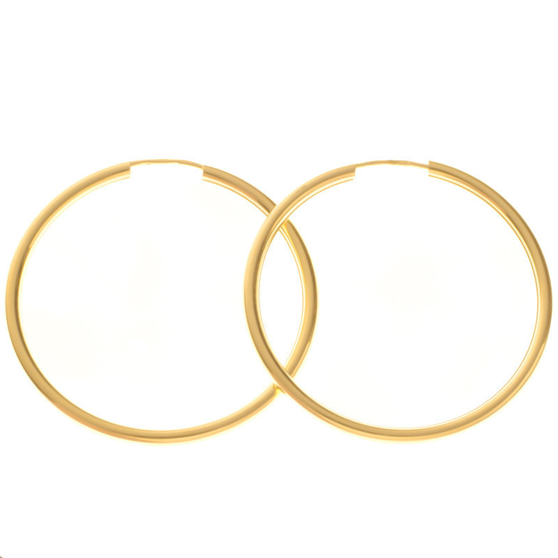 Zlaté náušnice kruhy 30 mm