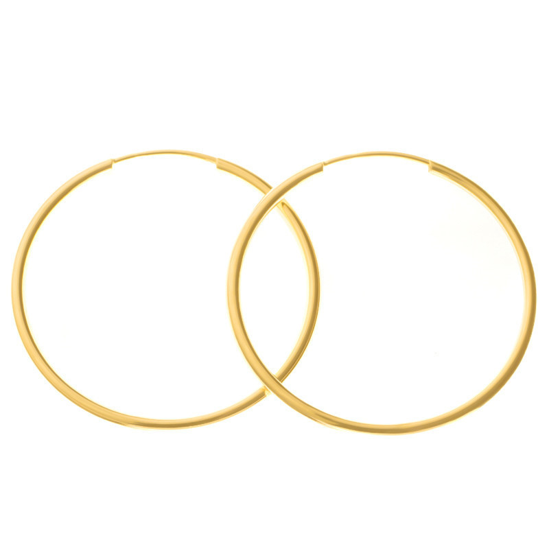 Zlaté náušnice kruhy 25 mm
