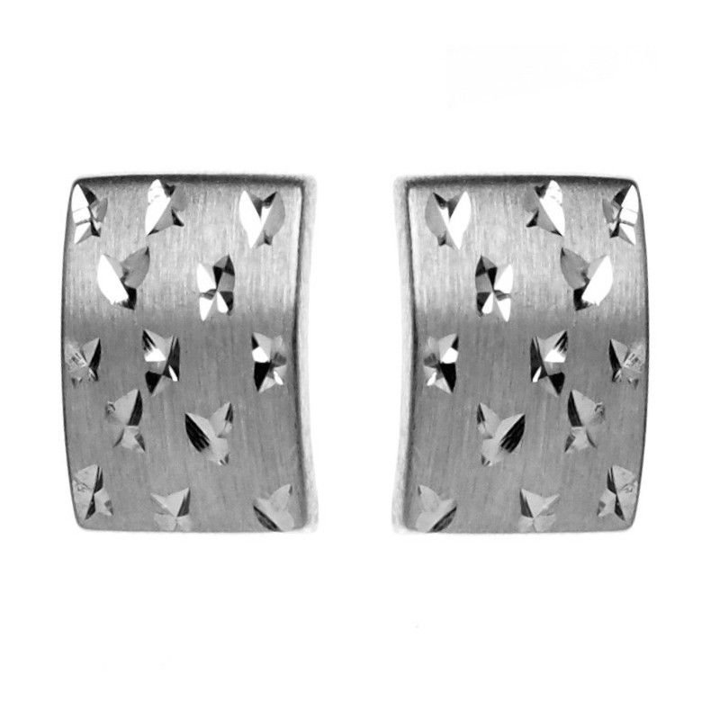 Strieborné náušnice vzorované RP