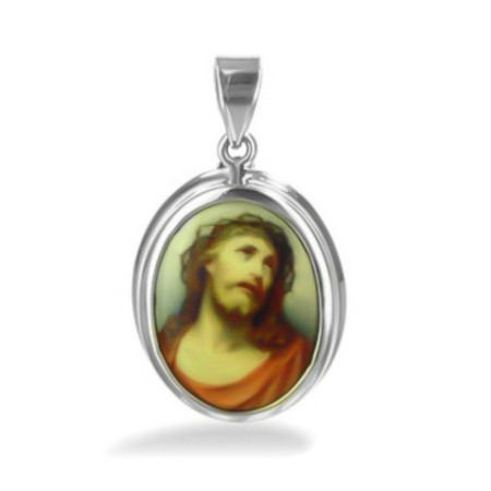 Strieborný prívesok medailón JEŽIŠ