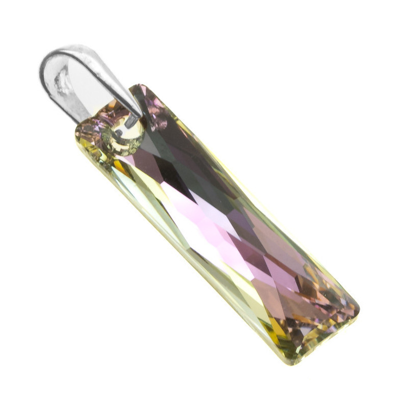 Strieborný prívesok s krištáľom Swarovski vitral light 25mm