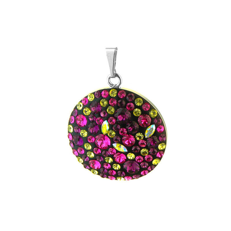 Strieborný prívesok so Swarovski elements ametyst 25mm