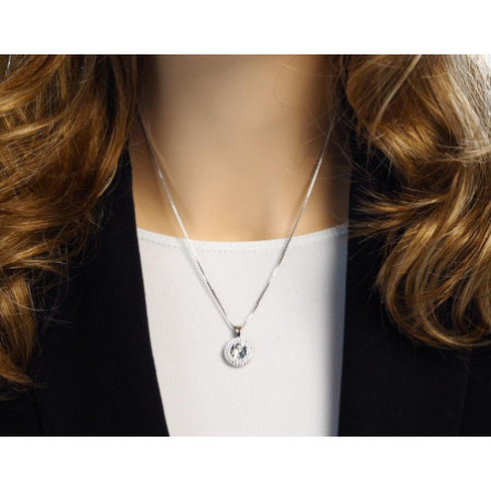 Strieborný prívesok s krištáľmi Swarovski