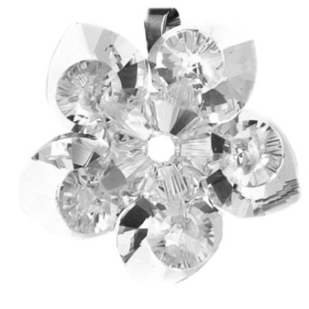 Strieborný prívesok so Swarovski elements crystal kvet
