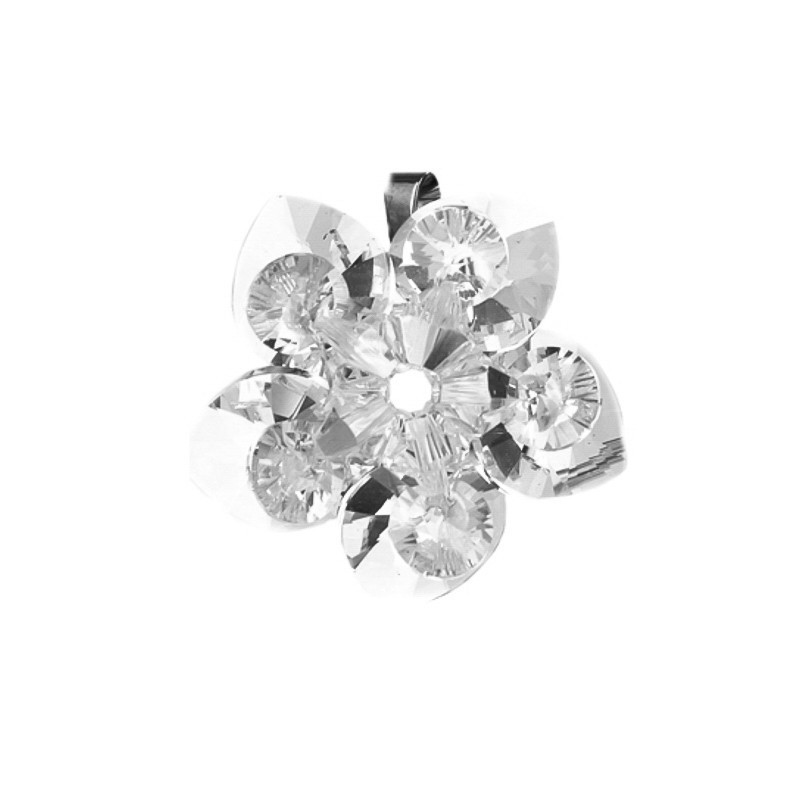 Strieborný prívesok so Swarovski elements crystal kvet