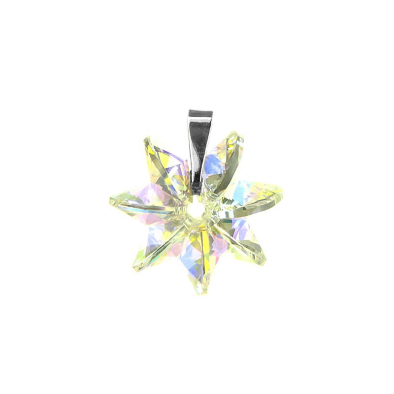 Strieborný prívesok so Swarovski elements AB kvet