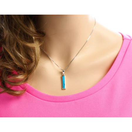 Strieborný prívesok s tyrkenitom