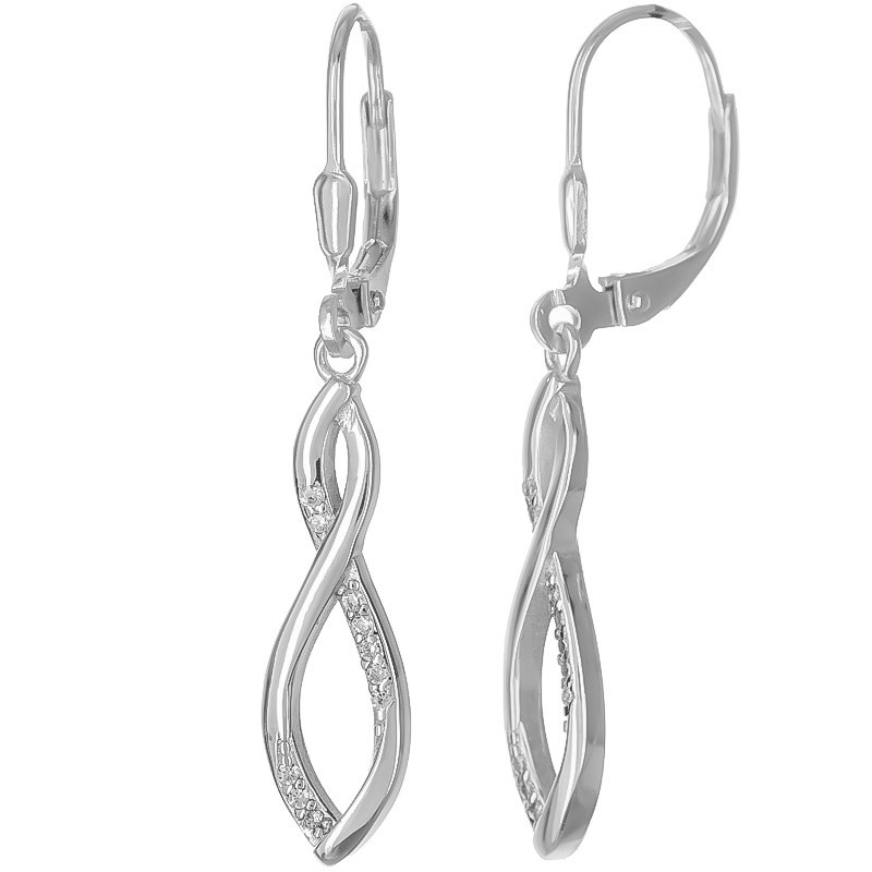 Strieborné náušnice so zirkónmi