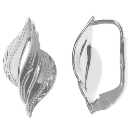 Strieborné náušnice s gravírom