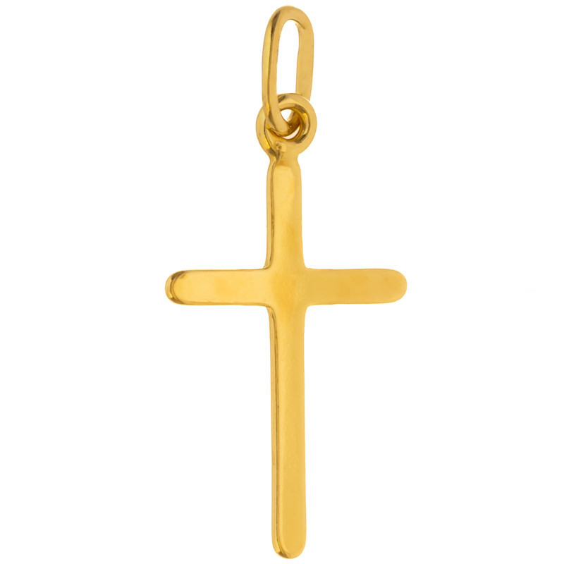 Strieborný pozlátený prívesok krížik