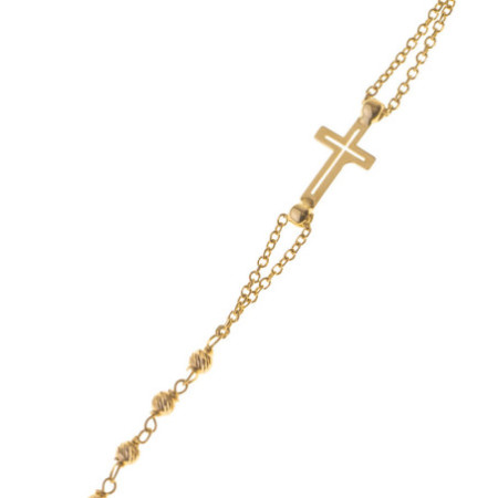 Zlatý náhrdelník ruženec 45 cm