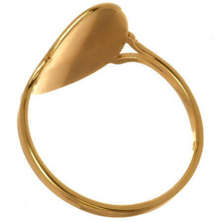 Strieborný pozlátený prsteň s gravírom