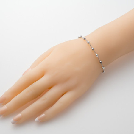 Strieborný ruženec na ruku 18 až 21 cm