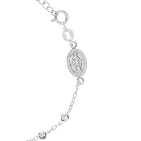 Strieborný ruženec na ruku 18 až 21 cm