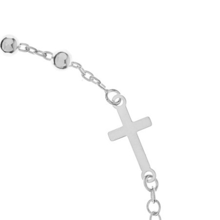 Strieborný ruženec na ruku 18 až 21 cm