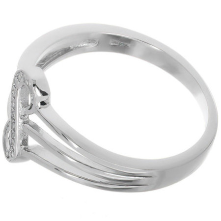 Strieborný prsteň nekonečno so zirkónmi