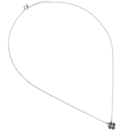 Strieborný náhrdelník štvorlístok 43 až 46 cm