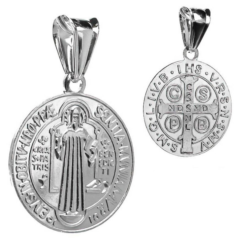 Strieborný prívesok - medaila sv. Benedikta | Argento.sk