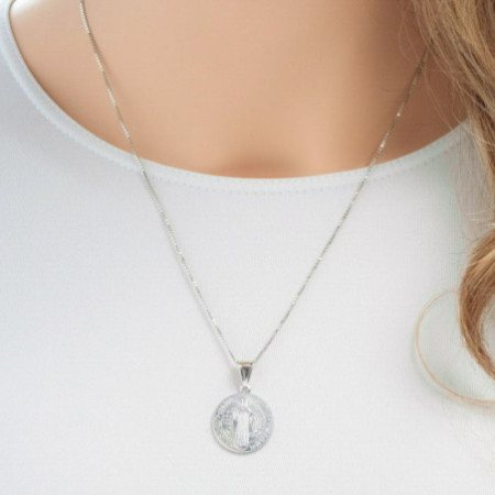 Strieborný prívesok - medaila sv. Benedikta | Argento.sk