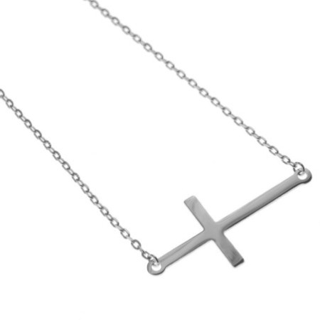 Strieborný náhrdelník s krížom 43 až 46 cm