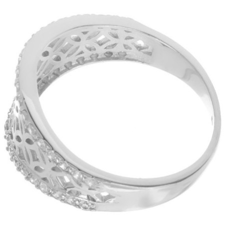 Strieborný prsteň - číre okrúhle zirkóny | Argento.sk