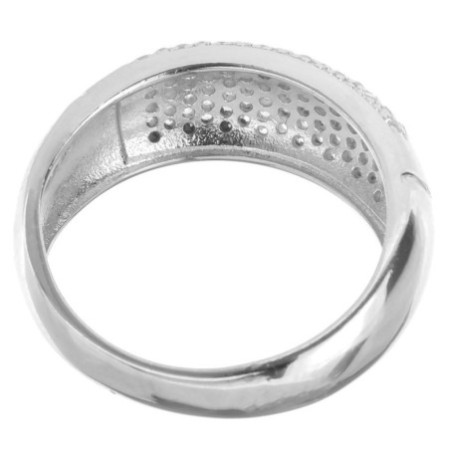 Strieborný prsteň - číre okrúhle zirkóny | Argento.sk