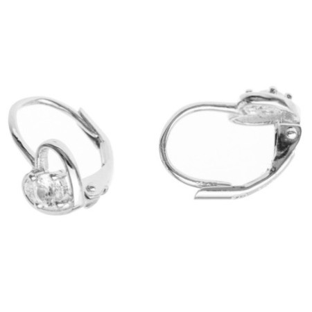 Strieborné náušnice - číry okrúhly zirkón | Argento.sk